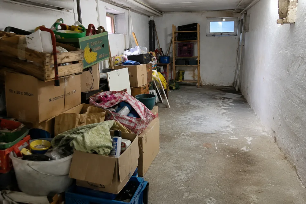 Entrümpelung eines vollgestellten Kellers